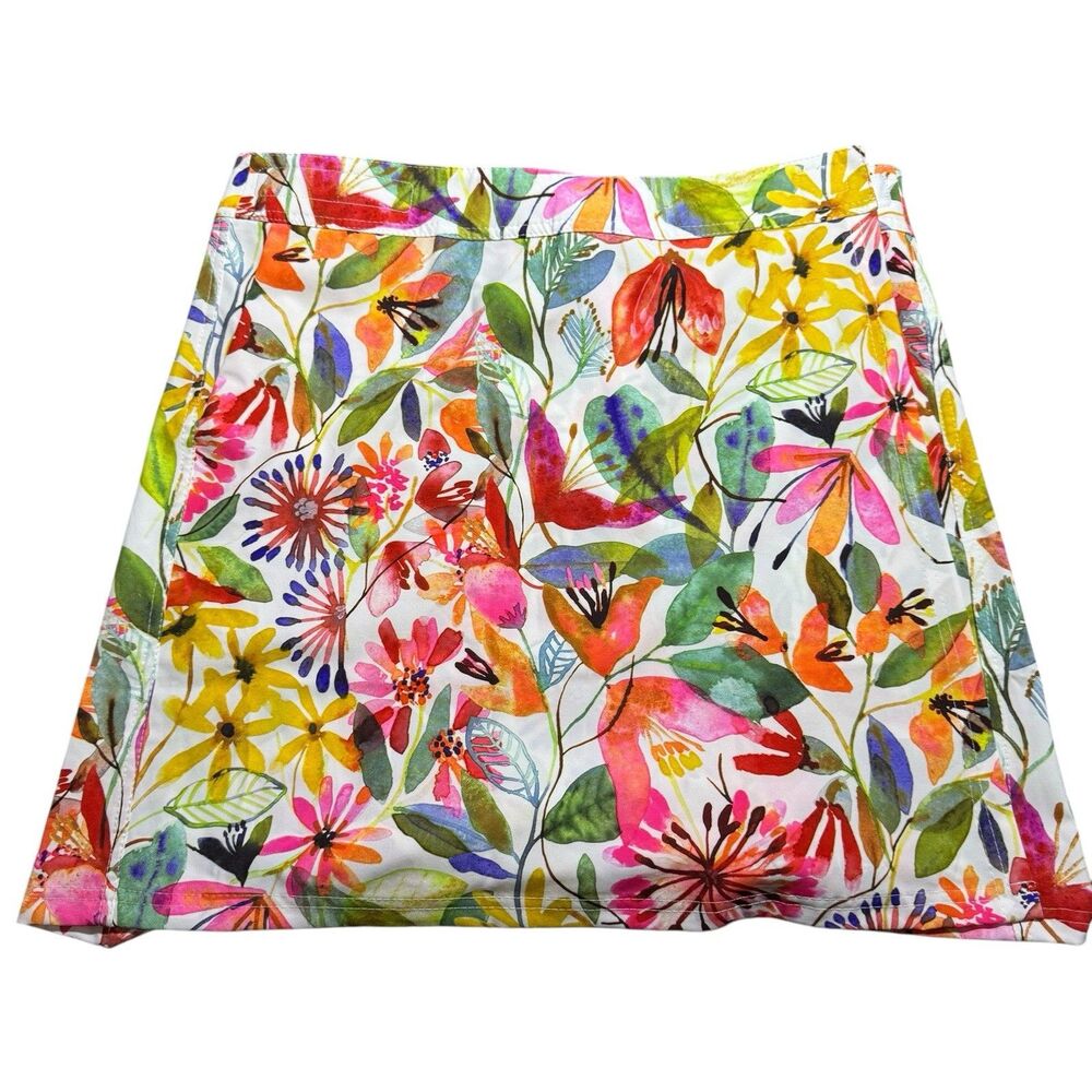 Rip Skirt Hawaii Women’s Size 2xl Xxl Wildflower Watercolor‎ Floral Skirt